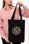 Zoozie Bags Bolso Tote 1467 Negro de Algodón 35 x 40 x 8 cm
